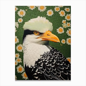 Ohara Koson Inspired Bird Painting Crested Caracara 3 Canvas Print