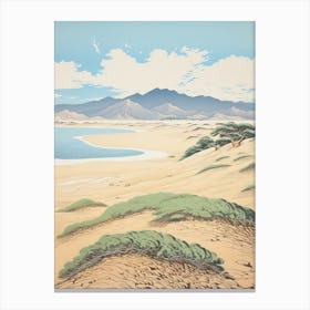 Tottori Sand Dunes In Tottori, Ukiyo E Drawing 2 Canvas Print