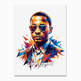 John Legend 01 Portrait Music Icon Style WPAP Pop Art Canvas Print