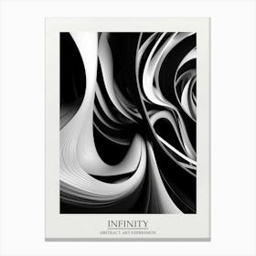 Infinity Abstract Black And White 6 Poster Canvas Print