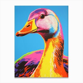 Andy Warhol Style Bird Goose 4 Canvas Print