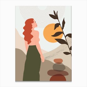 Woman In The Sun Canvas Print