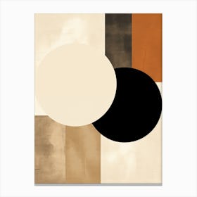 Black And White Pulheim Geometric Symphony Canvas Print