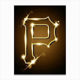 Pittsburgh Pirates - Golden Letter Canvas Print