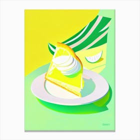 Lime Buttermilk Pie Dessert Pop Matisse Flower Canvas Print