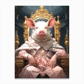 King Pig Canvas Print