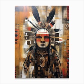 Vintage Glimpses into Tribal Art Canvas Print