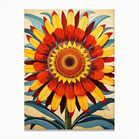 Flower Motif Painting Gaillardia Canvas Print