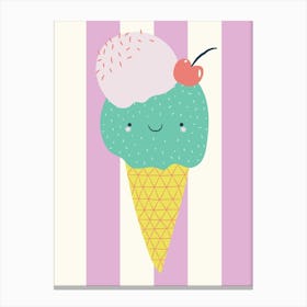 Cute Ice Cream 4 Canvas Print