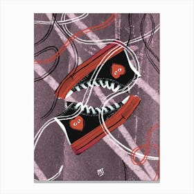 Converse Laces Canvas Print