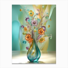 Flowers In A Vase Canvas Print