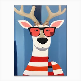 Little Caribou 1 Wearing Sunglasses Canvas Print