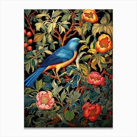 Blue Bird On A Branch 1 Canvas Print