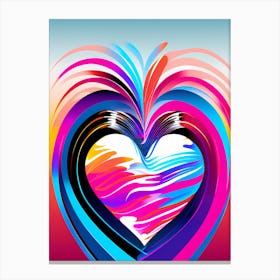 Abstract Heart Vector Illustration Canvas Print