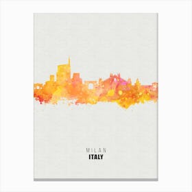 Milan Italy City watercolor Canvas Print