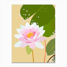 Water Lily | 07 - Yellow And Pink Canvas Print