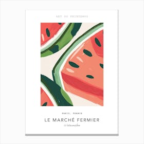 Watermelon Le Marche Fermier Poster 4 Canvas Print