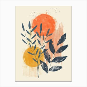 A Song Of Shapes Mid Century Style Canvas Print