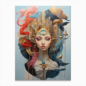 Futuristic Girl Canvas Print