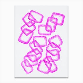 Pink Rectangle Chain 1 Canvas Print