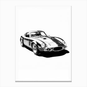 Ferrari 250 Gto Line Drawing 5 Canvas Print