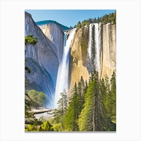 Yosemite Upper Falls, United States Majestic, Beautiful & Classic (1) Canvas Print