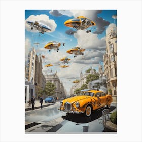 'Flying Taxis' Canvas Print