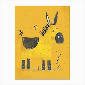Yellow Donkey 4 Canvas Print