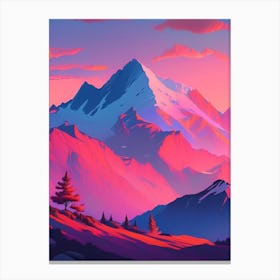 The Rocky Mountains Dreamy Sunset 2 Canvas Print