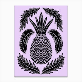 Pineapple With Leaves Canvas Print