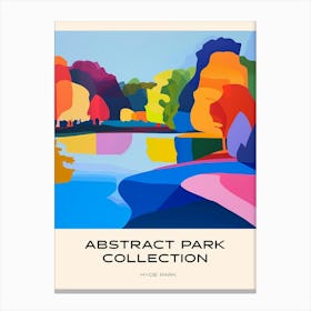 Abstract Park Collection Poster Hyde Park London 3 Canvas Print