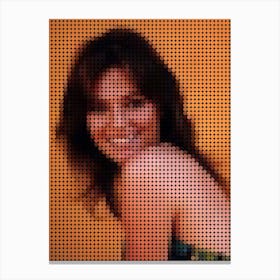 Jacqueline Bisset In Style Dots Canvas Print