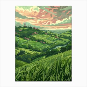 Landscape Of Tuscany Canvas Print