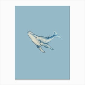 Whale Blue 2 Canvas Print