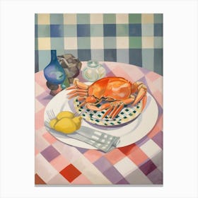 Crab Still Life Painting Canvas Print
