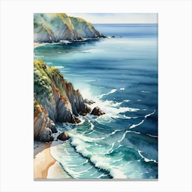 Cliffs Of California Canvas Print