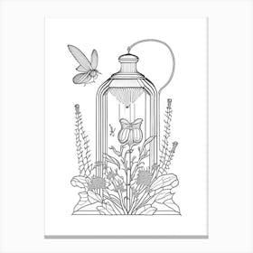 Bee Feeder 1 William Morris Style Canvas Print