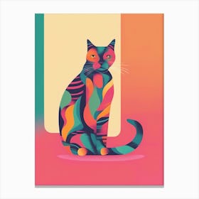 Colorful Cat 17 Canvas Print