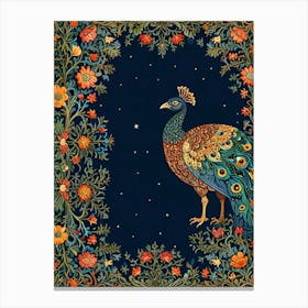 William Morris Peacock Canvas Print