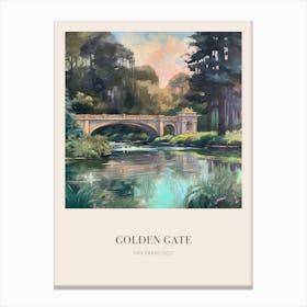 Golden Gate Park San Francisco Vintage Cezanne Inspired Poster Canvas Print