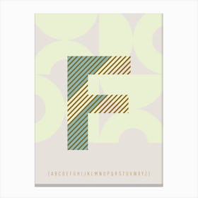 F Typeface Alphabet Canvas Print