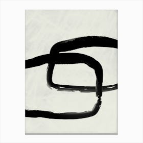 Black Strokes No 6 Canvas Print