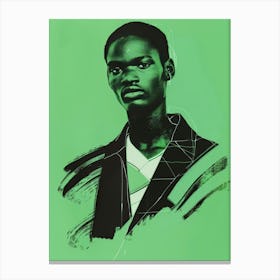 Portrait Of A Young African Man Canvas Print