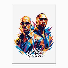 Wisin Yandel 03 Portrait Music Icon WPAP Pop Art Canvas Print