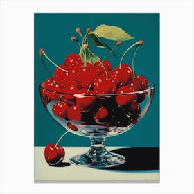 Vintage Cherries Advertisement Style 2 Canvas Print