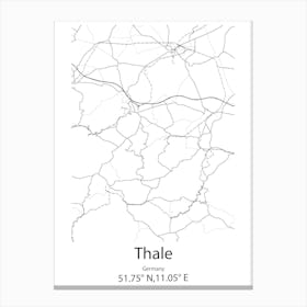 Thale,Germany Minimalist Map Lienzos