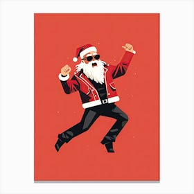Santa Claus Dancing 14 Canvas Print