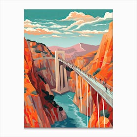 Royal Gorge Bridge & Park, Colorado, Usa Colourful 4 Canvas Print