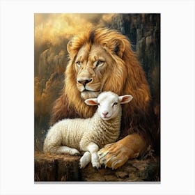 Lion And Lamb 3 Toile