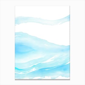 Blue Ocean Wave Watercolor Vertical Composition 74 Canvas Print